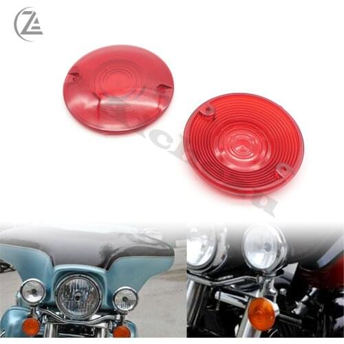 ACZ Motorcycle Front Turn Signals Light Blinker Shift Lights Indicator Lens Covers For Harley Dyna Large Gilding 1997-2016