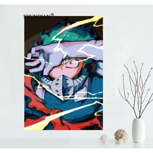 Japanese Anime My Hero Academia Poster Home Decoration Fashion Silk Canvas Fabric Wall Custom Poster Print More Size 60x90cm