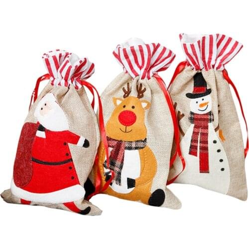 Xmas Candy Gift Bag Small Floral Embroidery Storage Bag Souvenir Bag for Candy Snacks Christmas Decorations