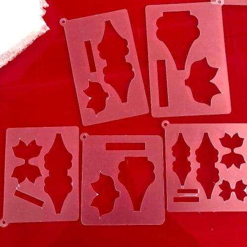 Bow0041 templates size: 6"/5"/4"/3.5"/3"/2.5"