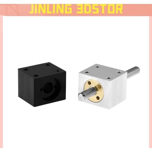 T8 Lead Screw Nut Housing Bracket For 3D Printer Parts T8 Trapezoidal Lead Screw Conversion Nut Seat Aluminum Block