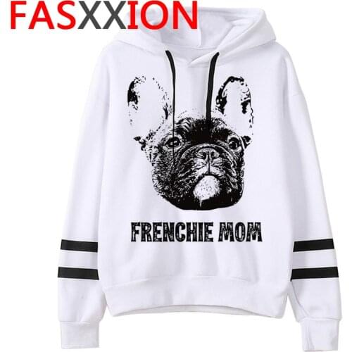 French Bulldog hoodies women grunge harajuku graphic printed female hoody sweatshirts Oversized hip hop
