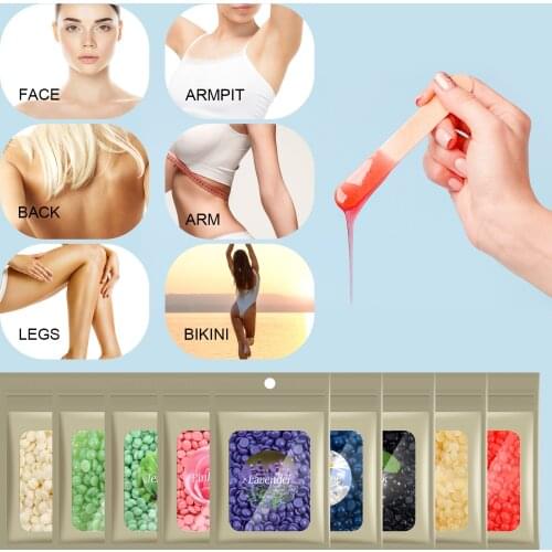 25g/Pack Wax Beans Depilatory Hot Film Wax Pellet Removing Bikini Face Hair Legs Arm Hair Removal Bean Unisex Hair Wax Removal