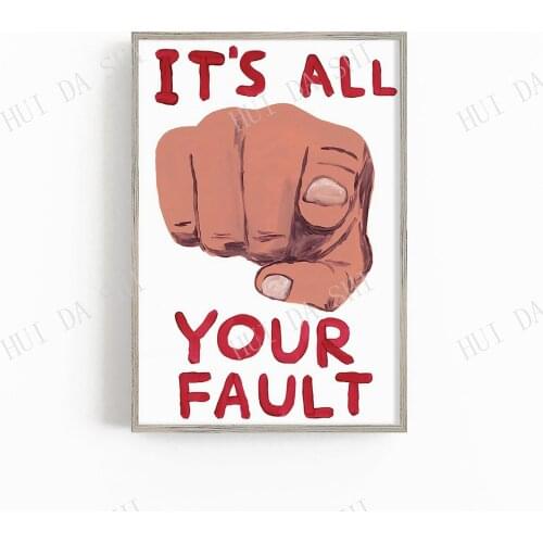 All Your Fault - David Shrigley Art Print, Art Print, Animal art print, Contemporary Art, David Shrigley