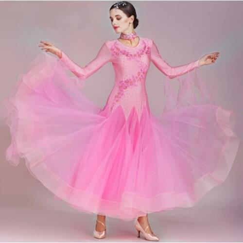 Ballroom rumba dresses cheap ballroom dress woman tango costume ballroom dance competition dresses viennese waltz dress sequins