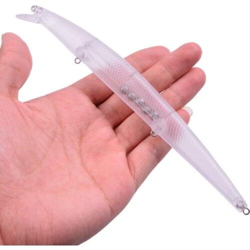 18.5cm/19.84g Blank Unpainted Bait DIY Minnow Crankbait wobbler Unpainted Lure Freshwater Fishing Blank Hard Lures Isca Pesca