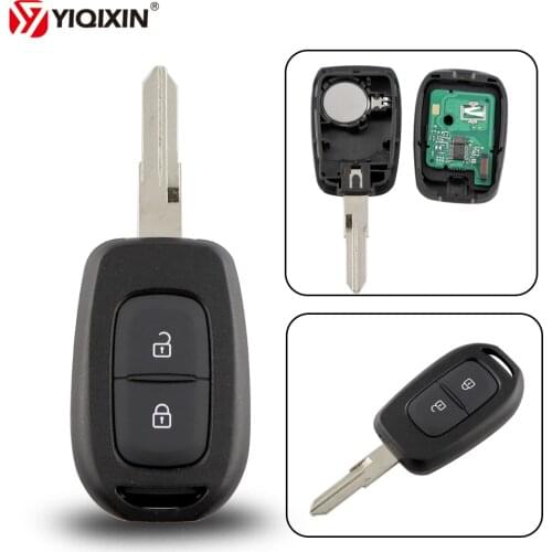YIQIXIN 2 Button Remote Key 433Mhz 4A PCF7961M HITAG AES Chip For Renault Sandero Megane Dacia Logan Lodgy Dokker Duster 2016