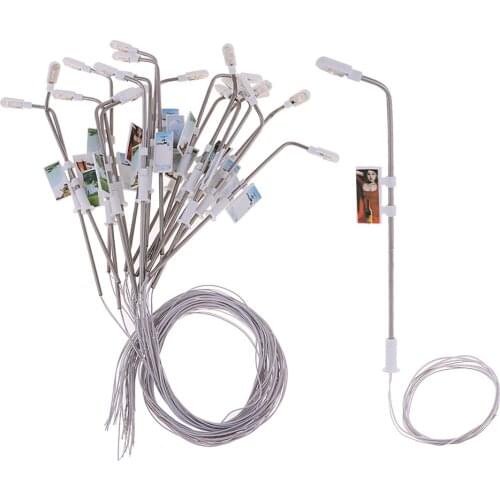 20pc HO Scale Led Street Lights HO Garden Light Miniature Accessories 1:100