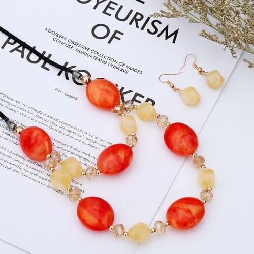 2019 fashion power Leather cord statement necklace & pendants vintage weaving red brown collar choker necklace for women Jewelry