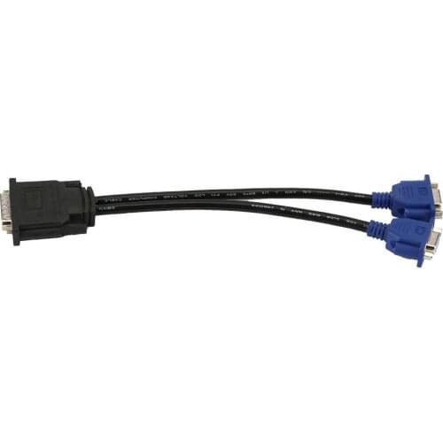 2021 NEW DMS 59 Splitter Cable 8in DMS-59 to 1 x DVI&1 x VGA Y Cable DMS 59 to VGA Monitor Splitter Cable DMS59 Cable