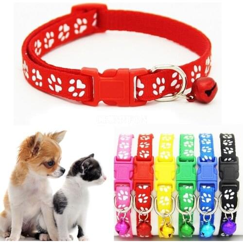 500Pcs/Lot Fashion Cat Cute Nylon Fabric Small Footprint Pet Collar Dog Strap Buckle