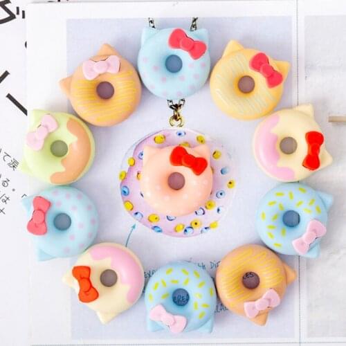 6pcs Creative Cat shape donut Rubber pack Gifts for Girls DIY Kawaii Pencil Eraser for Kids Birthday Party