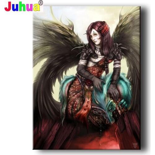 5D DIY Diamond Painting Full Square Round Drill Dragon Angel Painting Rhinestone beadwork everything for diamond embroidery