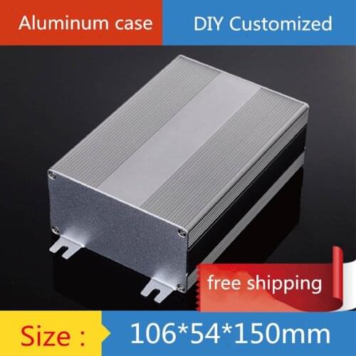 Mini aluminum amplifier chassis/ power shell / instrument /converter enclosure /AMP Enclosure / case / DIY box (106*54*150 mm)