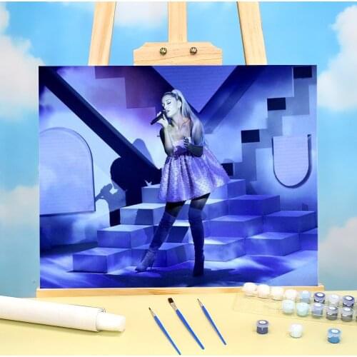 Ariana Grande DIY Painting By Numbers Complete Kit Oil Paints 40*50 Canvas Painting Decorative Paintings For Handiwork