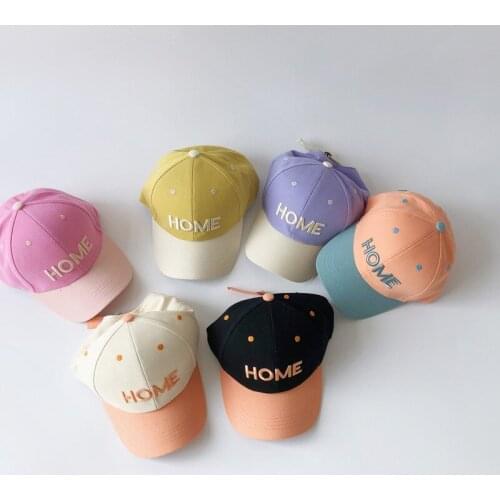 Spring Summer Baby Baseball Hats Letter Embroidery Cotton Peaked Cap Autumn Kids Boys Girls Outdoor Sun Hats