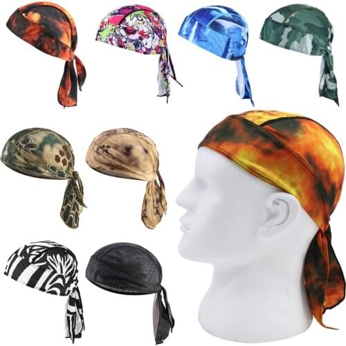 Quick Dry Cycling Cap Headscarf Summer Men Breathable Printed Running Riding Bandana Head Scarf Pirate Hat Hood Headband