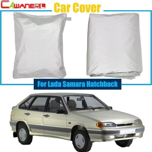 Cawanerl Car Cover Vehicle UV Anti Sun Rain Snow Resistant Cover For Lada Samara Hatchback