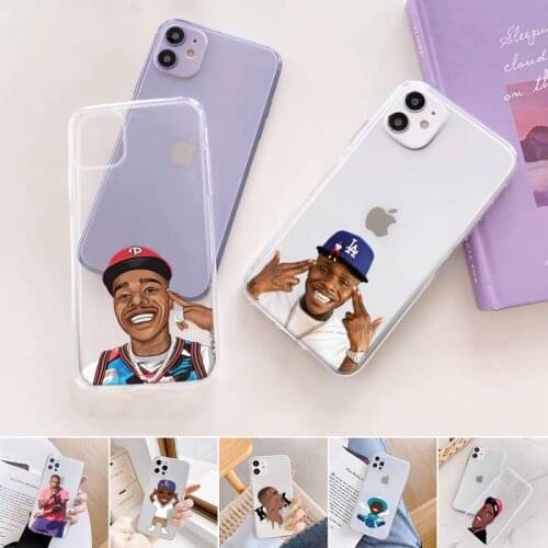 DaBaby Suge Rapper boy Phone Case Transparent for iPhone 11 12 6 7 8 Pro X XS Max XR Plus Silicone Soft TPU Clear mobile bags