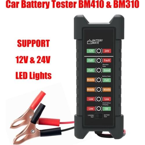BM310 BM410 Car Battery Tester 12V 24V Digital Test Auto Automotive Testing Tool Quick Crank Charging Diagnostic PK BST100