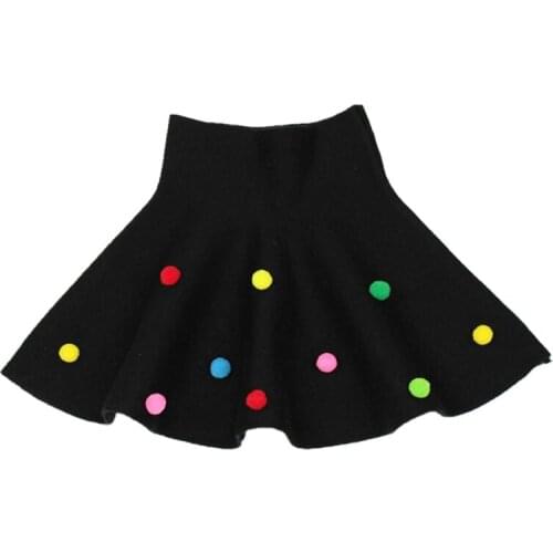 2020 Children Skirt Kids Knit Dance Bottoming Cute Fur Ball Tutus Baby Toddler Teenage School Big Girls Tutu Skirts JW3026A