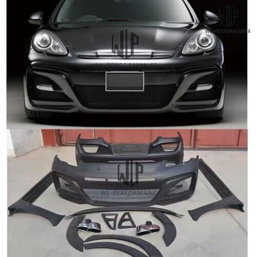 FRP Materials Car Body Kit Front Rear bumper Side SKirts Rear Spoiler Wheel Eyebrows For Porsche Panamera 970 10-15