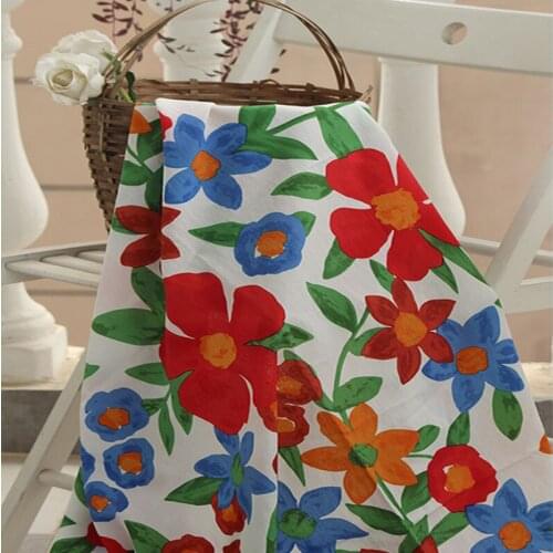 Cotton Textile Ethnic Chinese Traditional Big Peony Phoenix Fabric DIY Costume Craft Tablecloth