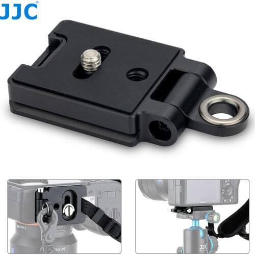 JJC Quick Release Plate Clamp Camera Strap Wrist Hand Strap Base Plate Adapter for Tripod Monopod with Arca Swiss Type Mount