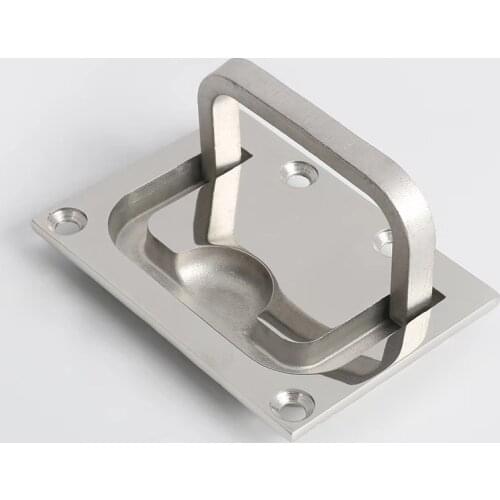 Stainless steel 316 Flush Lift Ring Hatch Pull Handle Lock For floor Cabinet boat marine hardware