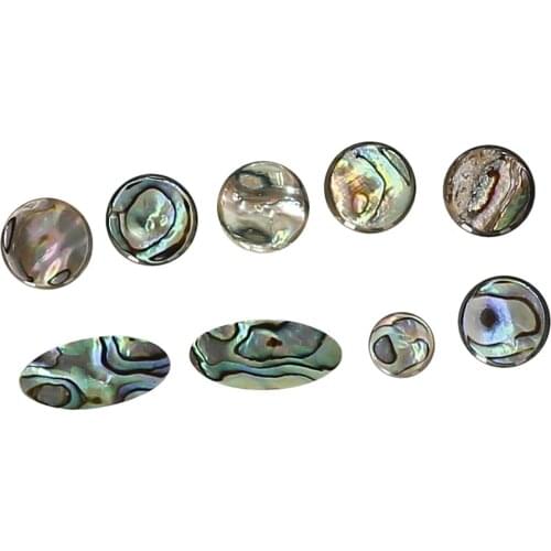 Muslady 9pcs Saxophone Buttons Shell Material Set of 9pcs Sax Key Buttons for Alto Saxophone