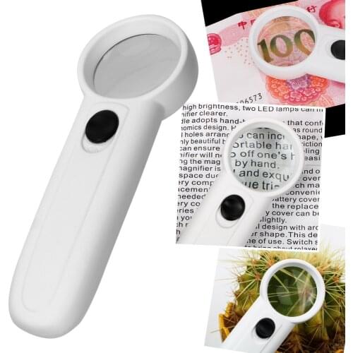 NICEYARD Diameter 37mm With LED Lighting Portable Handheld Magnifier LED Light 15X Loupe 15 Times Optical Magnifying Glass