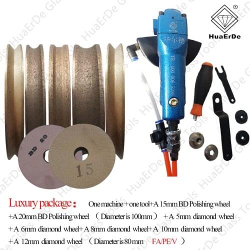 Portable pneumatic edger Luxury package package with diamond wheel polishing wheel