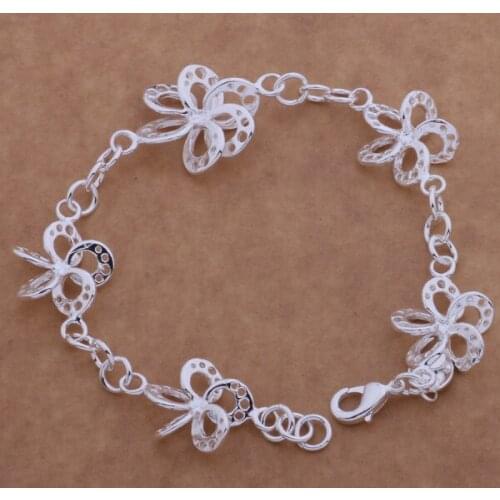 SL-AH044 Wholesale Silver Color Gift Women Lady Nice High Quality Fashion Jewelry Luxuriant Flower /bdgajuna Acfaitma