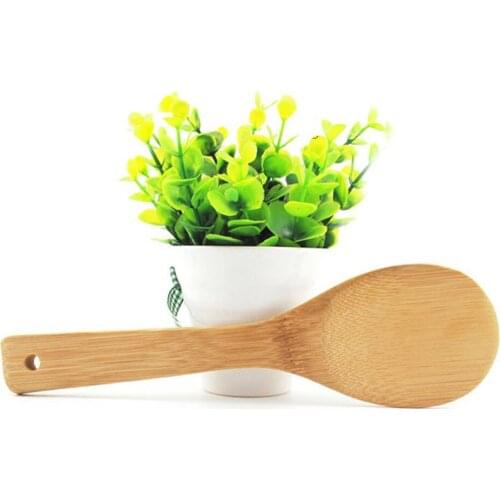 Stylish Kitchen New Bamboo Rice Spoon Spatula Wooden Utensils Cooking Spoon Tools Practical Tableware Healthy Rice Shovel A4