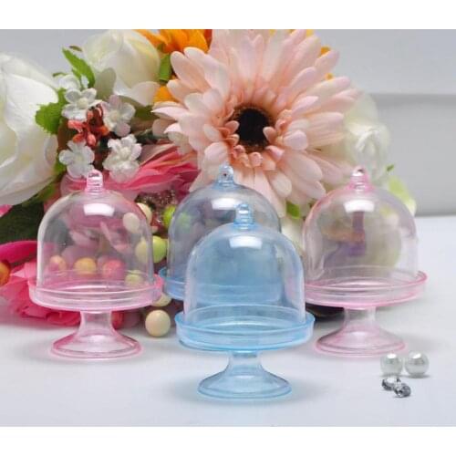Wedding Fovor Creative Transparent Plastic Tray Candy Boxes Sweet box 50pcs 4 Colors For Option
