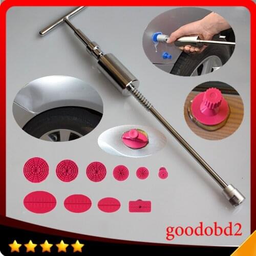 Heavy Duty glue pulling slide hammer Auto Dent Repair Dent Remover - High quality 2in1 Dent Puller Hammer gift 10pc glue tab
