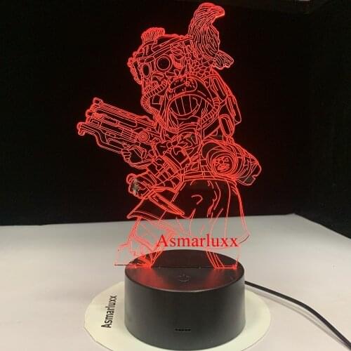 Technological Tracker Game Hunter Goliath Whisper Half Bat Bloodhound 3D LED Lamp 7 Colors USB Decor Illusion As Fan Decor Gift