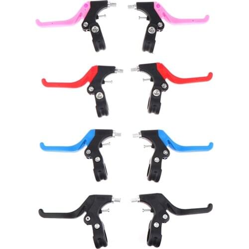 1Pair Bicycle Brake Handle 2-finger Mountain Bike Cycling Brake Levers Bike Bicycle Children Brake Handle Cycling Kids Bikes