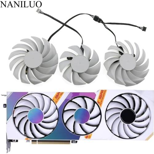 4Pin Cooler Fan Replace For COLORFUL GeForce RTX 3080 3070 3060 Ti iGame Ultra OC White RTX3080 RTX3070 Graphics Card Fan