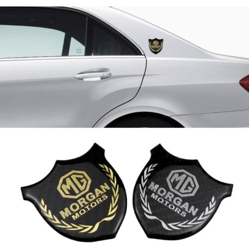 Carbon Fiber Shield Emblem for MG Logo MG3 MG5 MG6 MG7 MG TF ZR ZS ES HS GS Morris Auto Window Rear Sticker Exterior Decoration