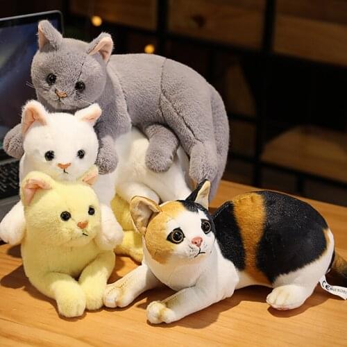 1PC 30CM Simulation Siamese Cat Pillow Dolls Soft Stuffed Animals Cushion Sofa Decor Cartoon Plush Toys for Children Kids