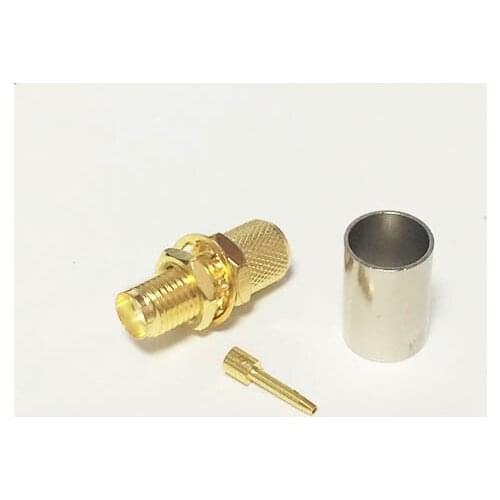 1pc New SMA Female Jack Modem Convertor Connector With For LMR300 Straight Goldplated Wholesale