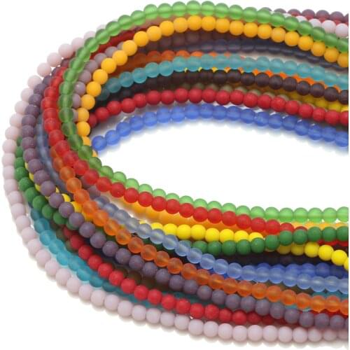 1450pcs Glass Frosted Beads With Hole 2mm Light Ball Small Spacer Loose Beads Crystals For Handicrafts Accessories Wholesale