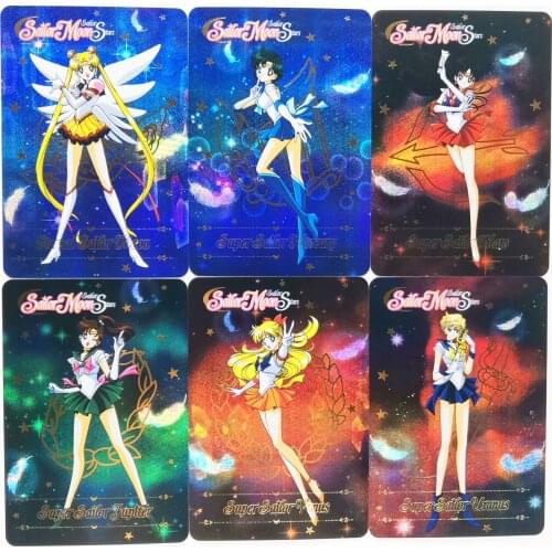 18pcs/set Sailor Moon Stars Toys Hobbies Hobby Collectibles Game Collection Anime Cards