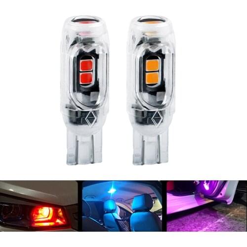 2 PCS T10 New Super Bright LED Car Parking Lights 3030 5 SMD Auto Wedge Turn Side Bulbs Car Interior Reading Dome Lamp