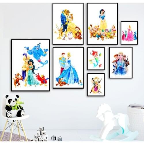 5D DIY Diamond Painting Disney Princess Snow Queen Beauty and The Beast Embroidery Cross Stitch Mosaic Bead Art Kit Home Decor