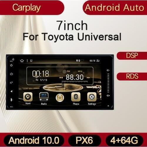 Iodun For Toyota Fortuner Hilux Rav4 Previa GL Estima Car Radio Stereo Receiver Player Carplay 1 Din Bluetooth 7 Inch Universal