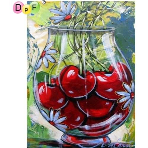 DPF DIY Fruit a vase 5D crafts home decor wall painting diamond painting cross stitch diamond embroidery mosaic kit full square