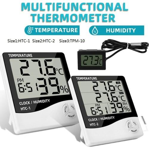 High Quality LCD Electronic Digital Indoor Outdoor Thermometer Hygrometer Temperature Humidity Meter HTC-1 HTC-2 TPM-10