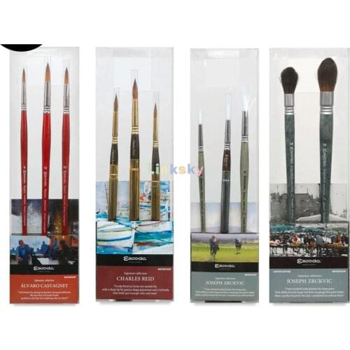 Escoda Signature Collection Artist Watercolor Brush Set,Painter Painting Brush Set for Acrylic Gouache Watercolor Oil Painting